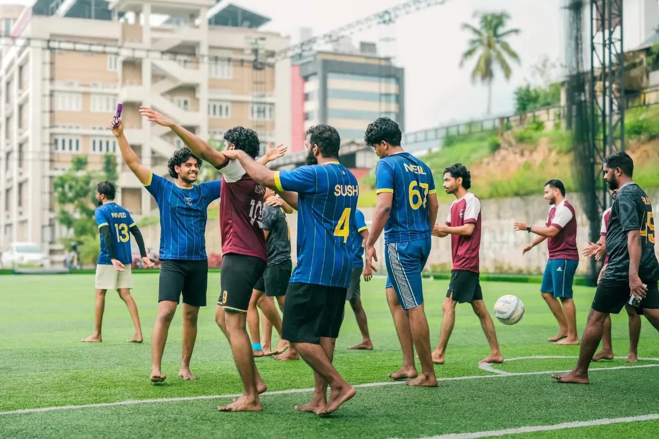spiderworks-team-enjoying-sports-activities-despite-the-rain